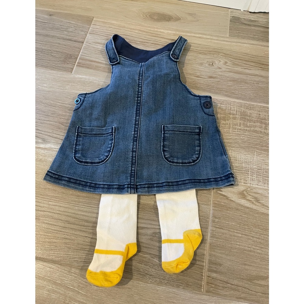Carter’s 6 month jean dress with tights